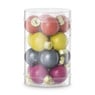 Box met kerstballen - multikleur - ø2.5 cm - set van 16